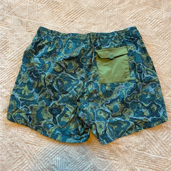 Cotopaxi Men's Brinco 5" Print Shorts Gulf/Kelp Blue Green L Large Hiking Swim - Picture 4 of 10
